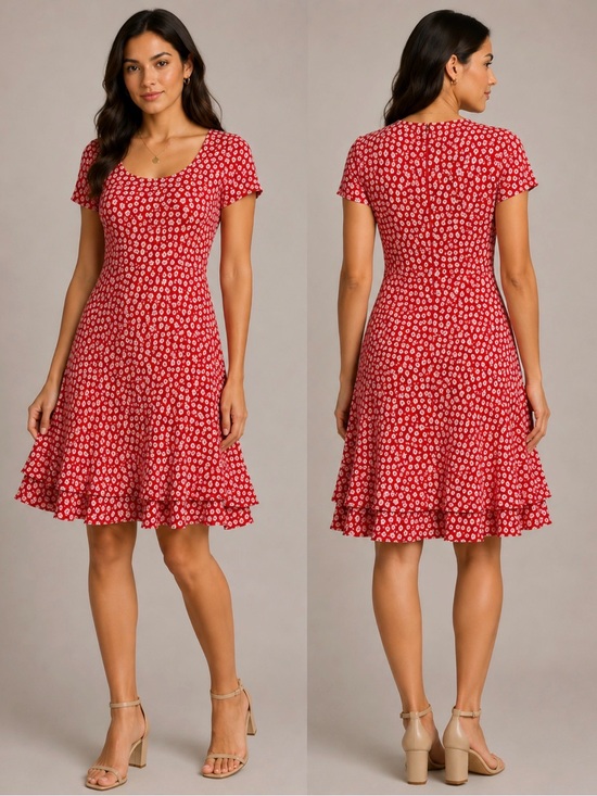 Chelsea Collections Dresses & Skirts - VTG Chelsea Collection Wmns Sz 8 Ditsy Floral Ruffle Hem Retro 90s
Romantic